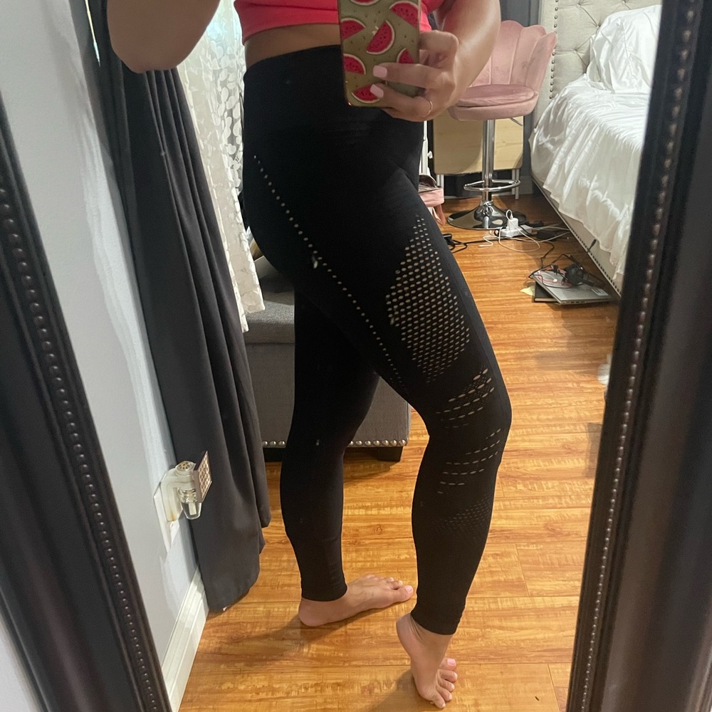 Savvi Fit Laser Cut Leggings